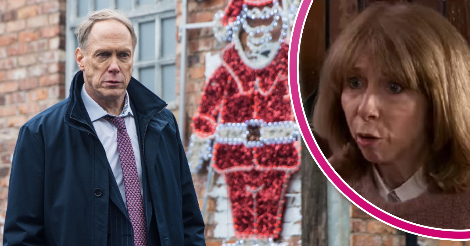 Stephen looks serious with an insert of Gail looking shocked