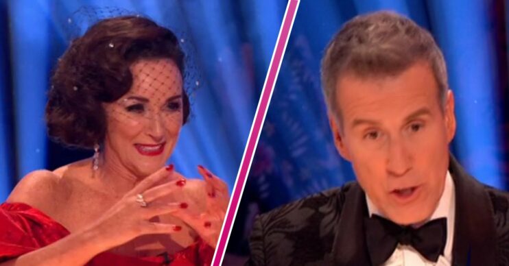 Shirley Ballas and Anton Du Beke judge on Strictly Come Dancing during the final split screen