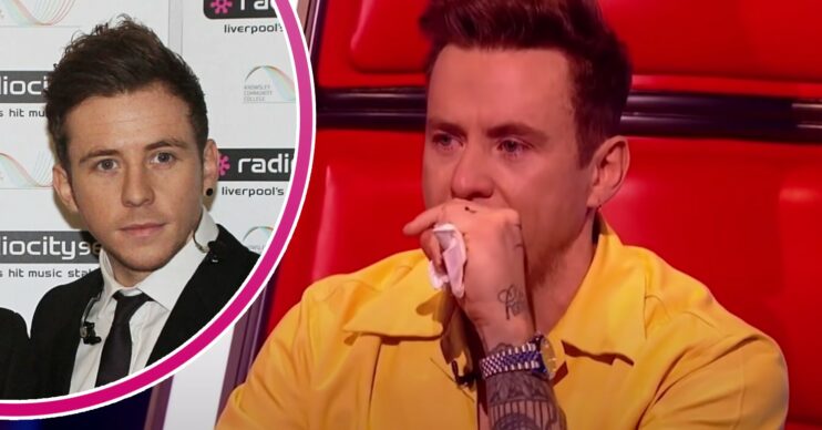The Voice Kids star Danny Jones looks emotional