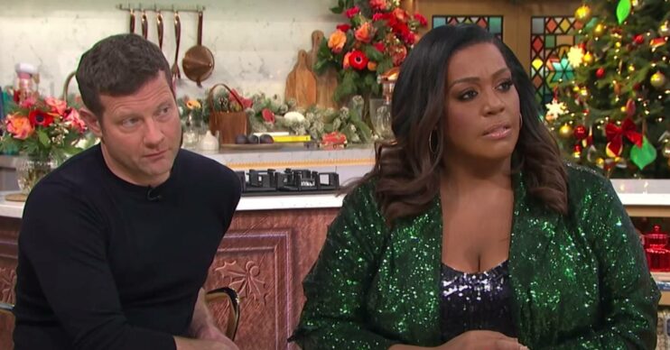 ITV This Morning hosts Dermot O'Leary and Alison Hammond look concerned