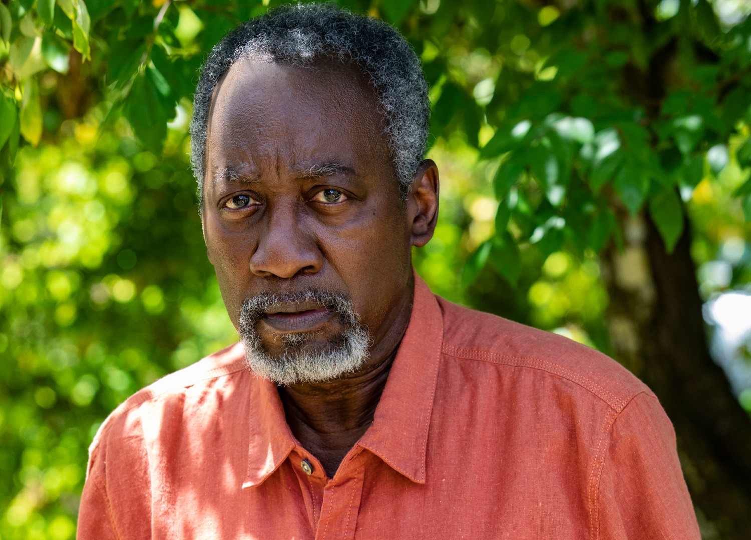 Joseph Mydell in character as Rodell in the Death in Paradise Christmas 2022 special