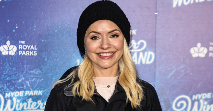 Holly Willoughby wearing black hat