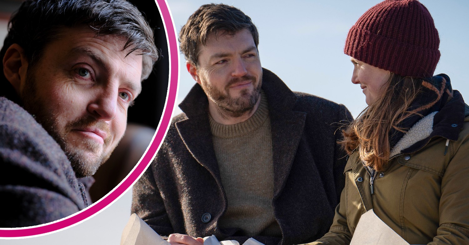 Cormoran Strike and Robin Ellacott share chips at the seaside