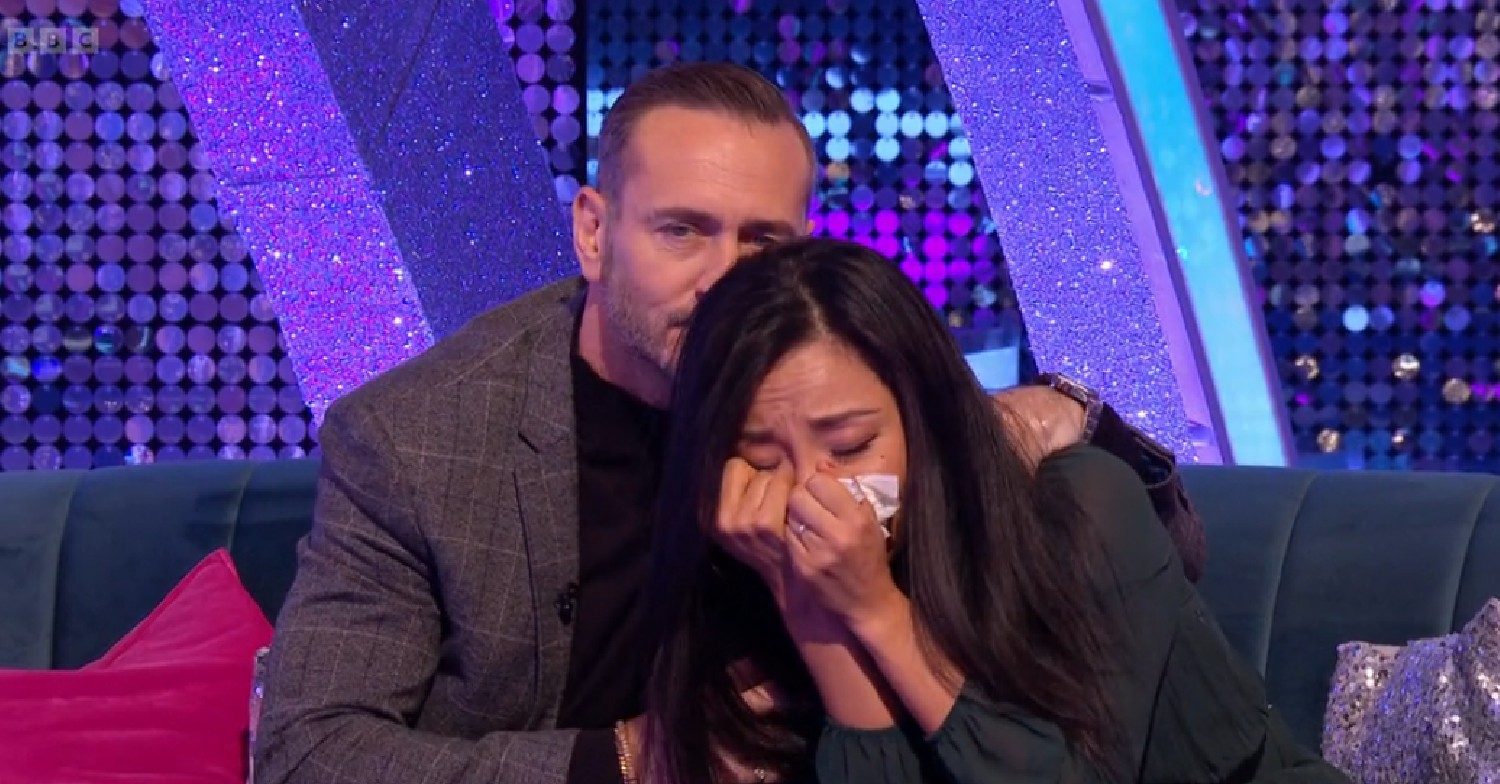 Will Mellor comforts crying Nancy Xu on It Takes Two