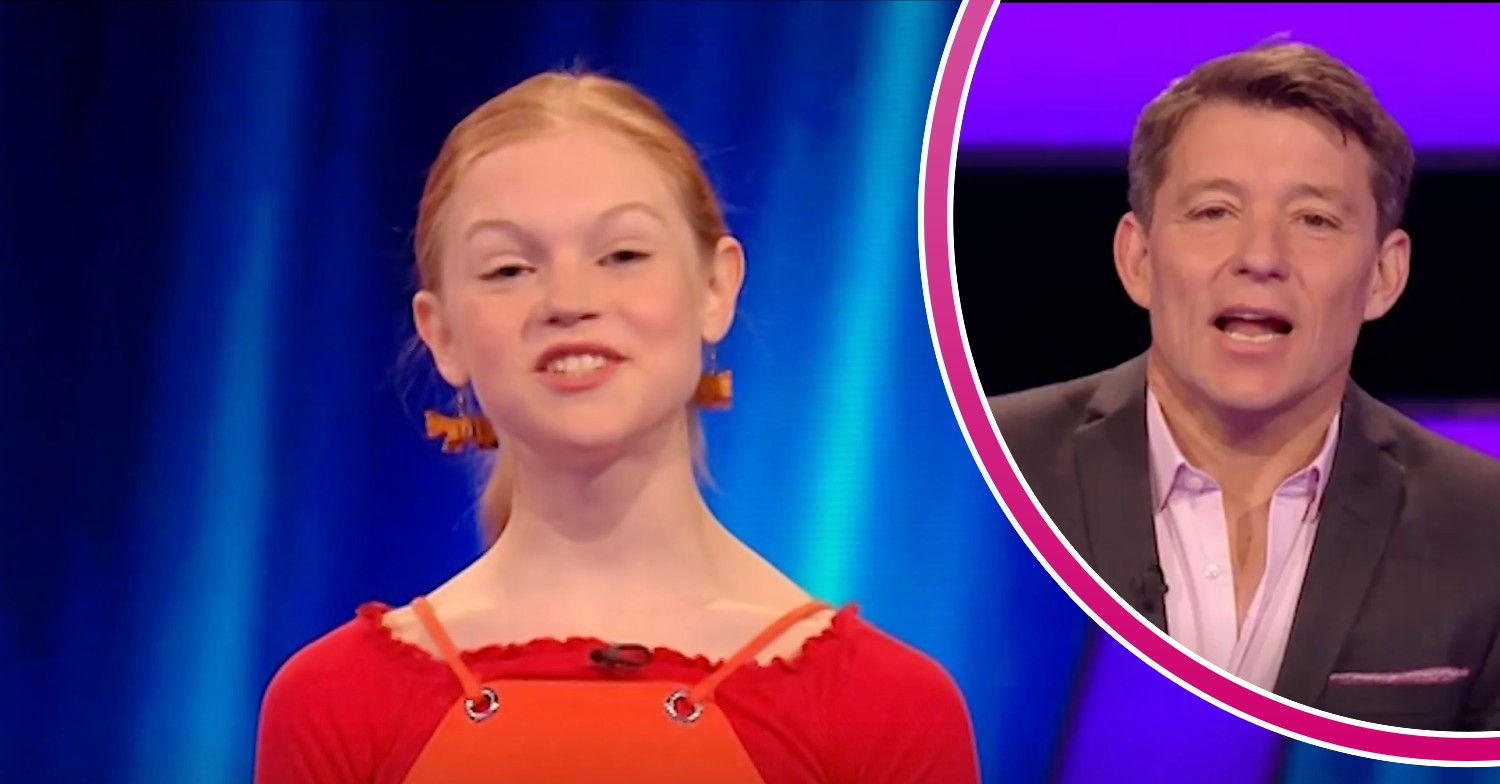 Joni smiling, Ben Shephard on game show Tipping Point