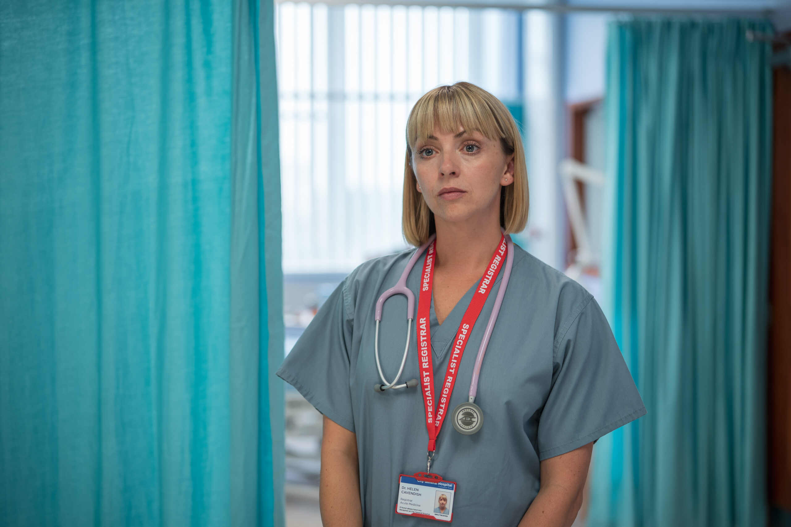 Helen frowns on the acute medicine ward in Maternal