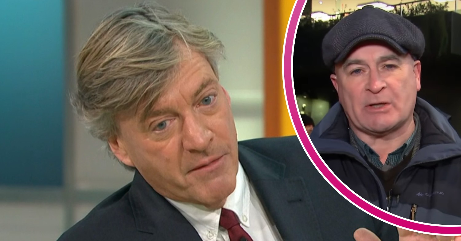 Richard Madeley on GMB today, Mick Lynch speaking to camera
