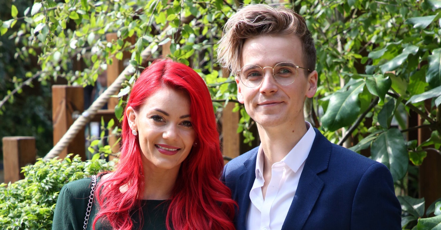 Dianne Buswell and Joe Sugg posing for a picture
