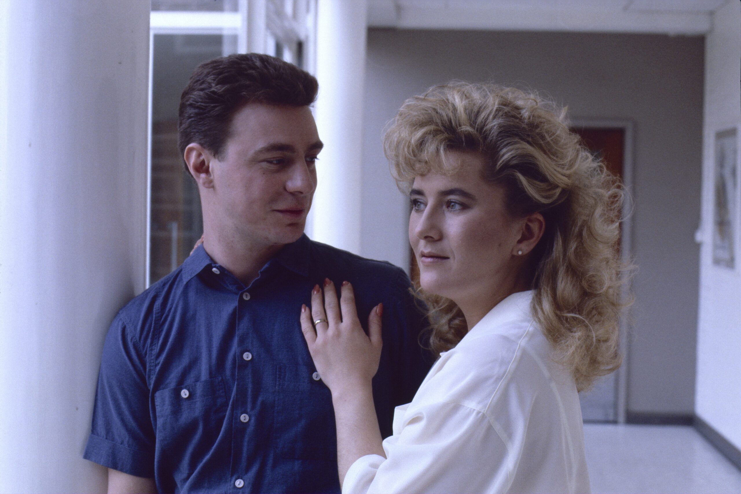 Kazia Pelka as Linda Jackson in Coronation Street with husband Pete
