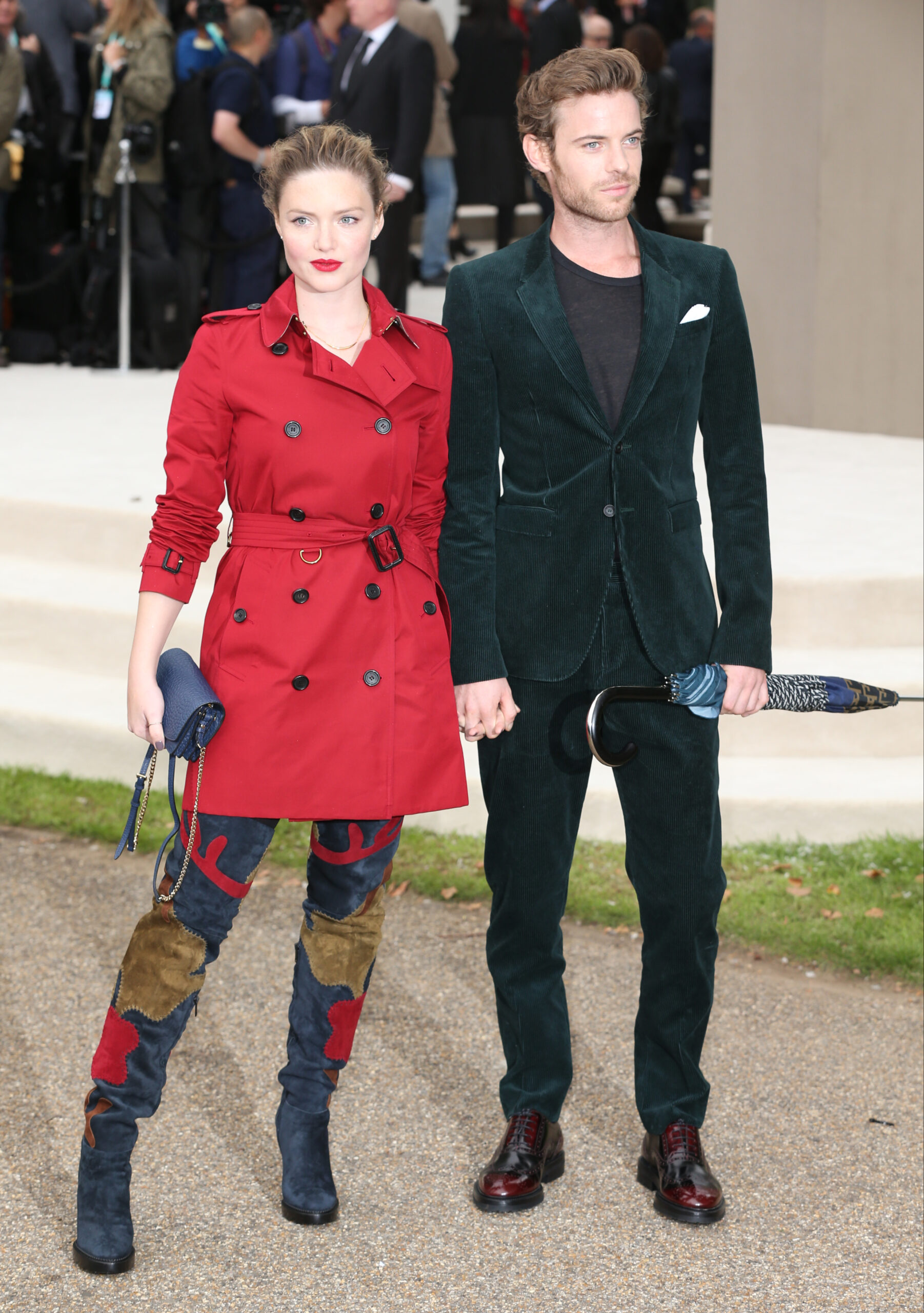 Holliday Grainger and Harry Treadaway at 2016 Burberry show