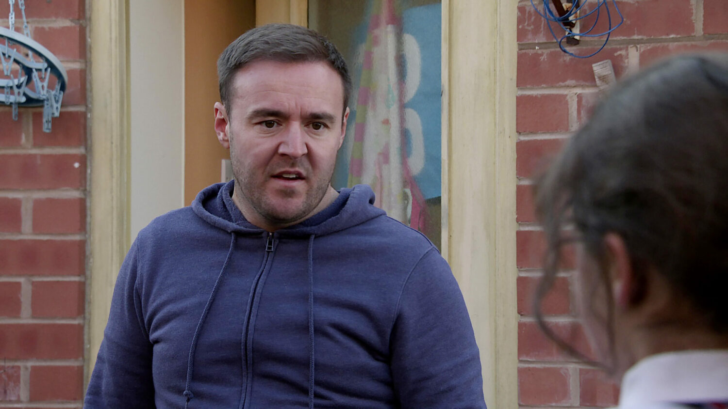 Tyrone Dobbs looks angry in Coronation Street