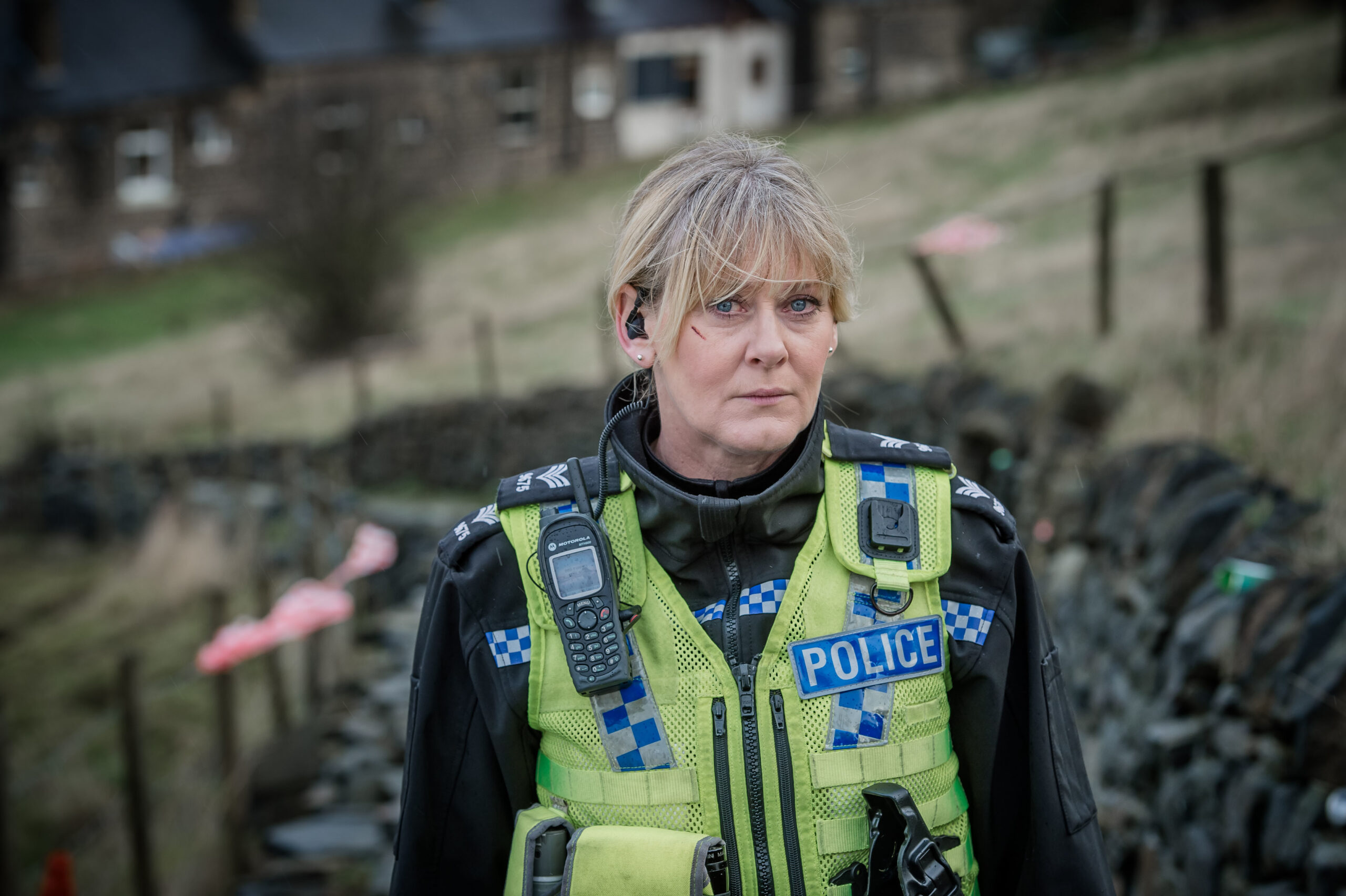 Catherine has a cut on her face in Happy Valley series 3