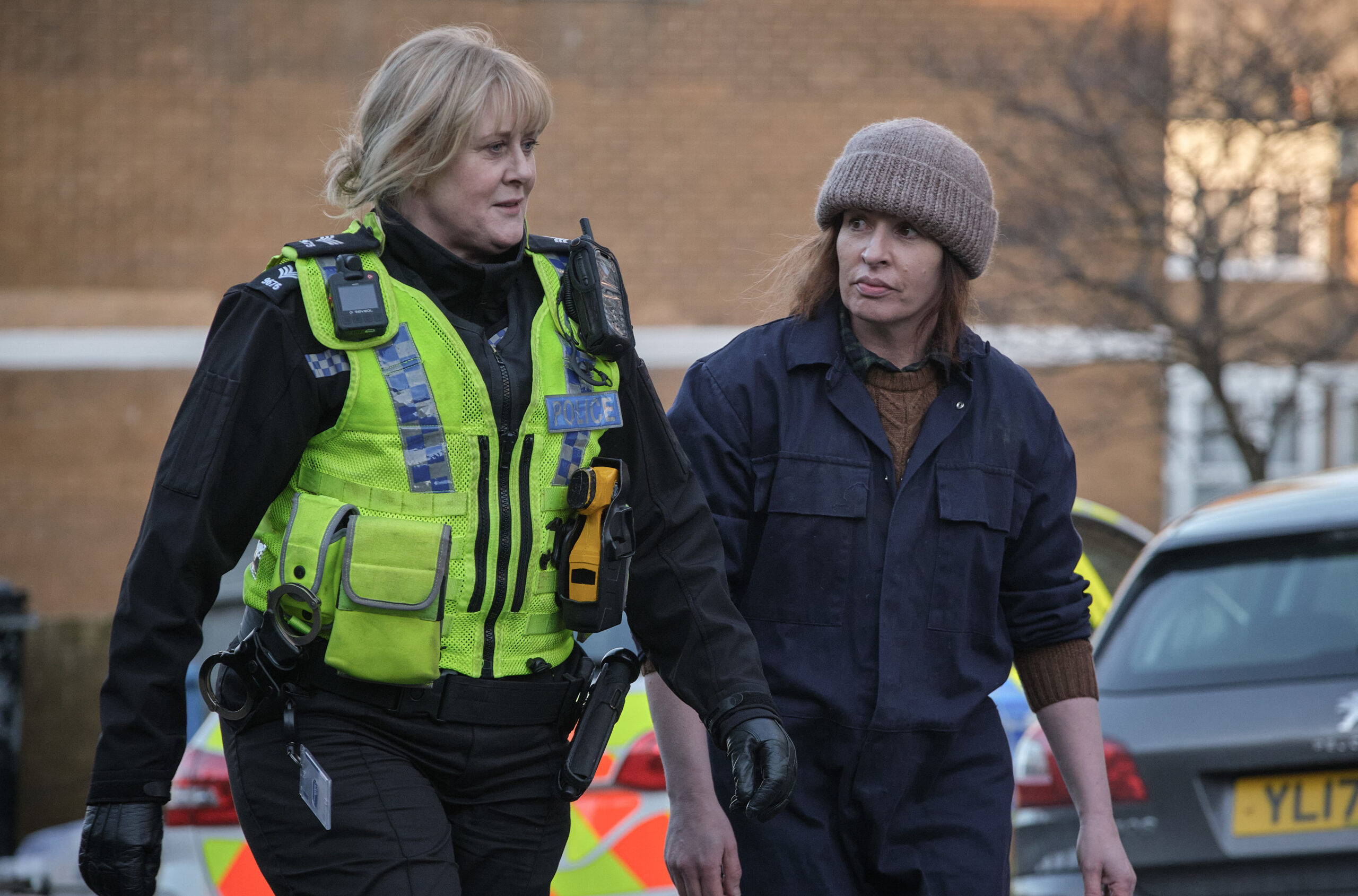 Catherine Cawood and Alison Garrs walking in Happy Valley series 3 episode 2