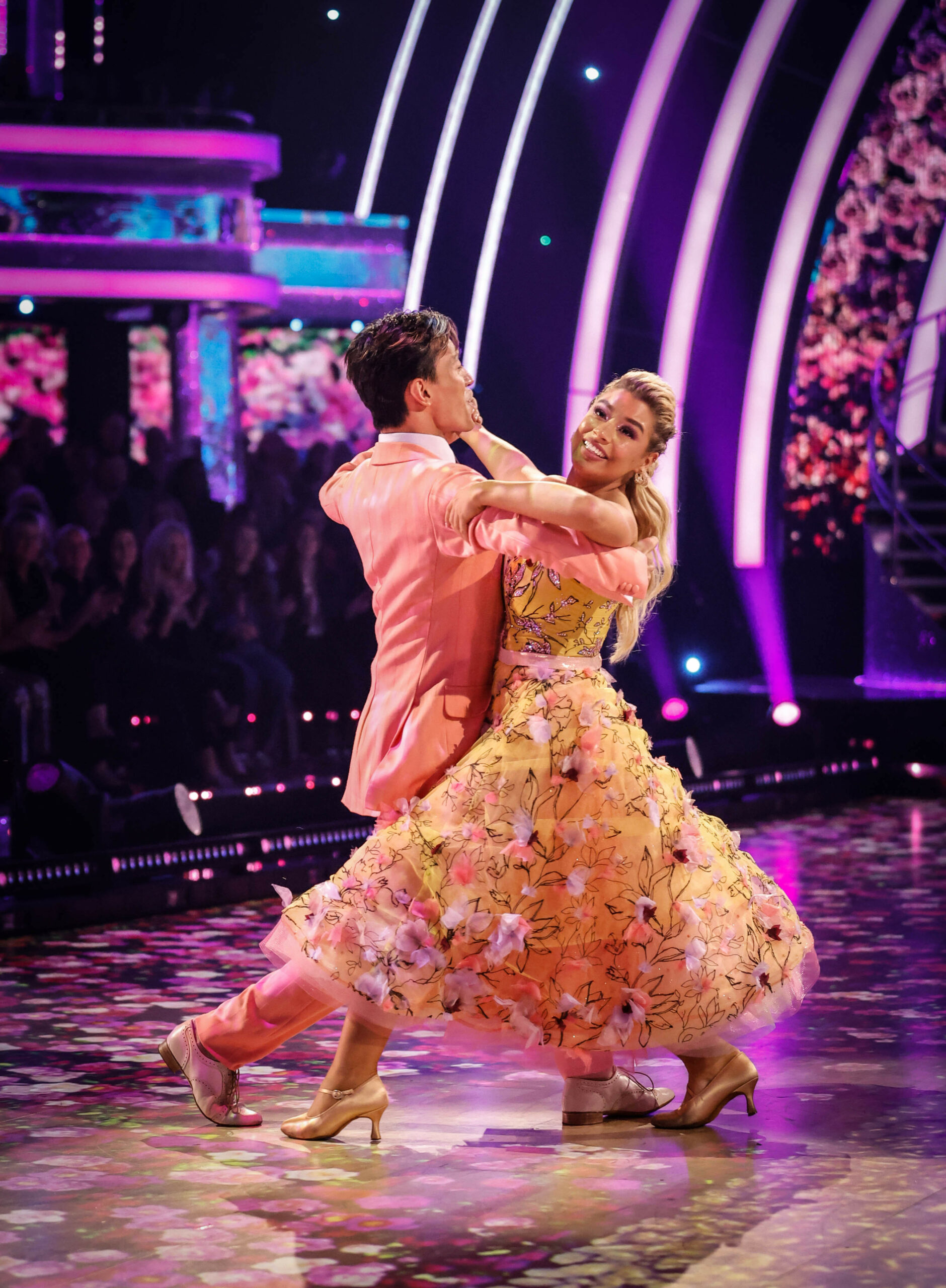 Molly Rainford dancing with her partner on Strictly Come Dancing
