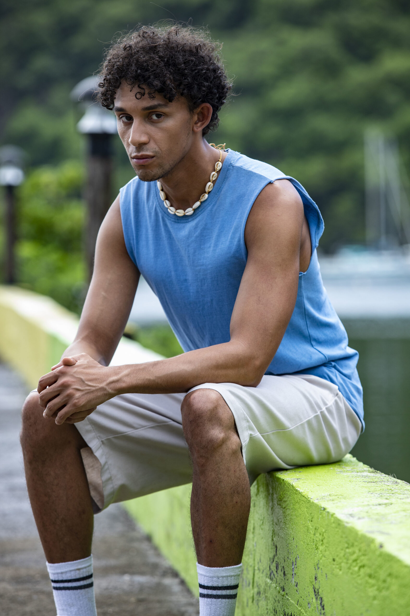 Elander Moore stars as Kit Martin in Death in Paradise