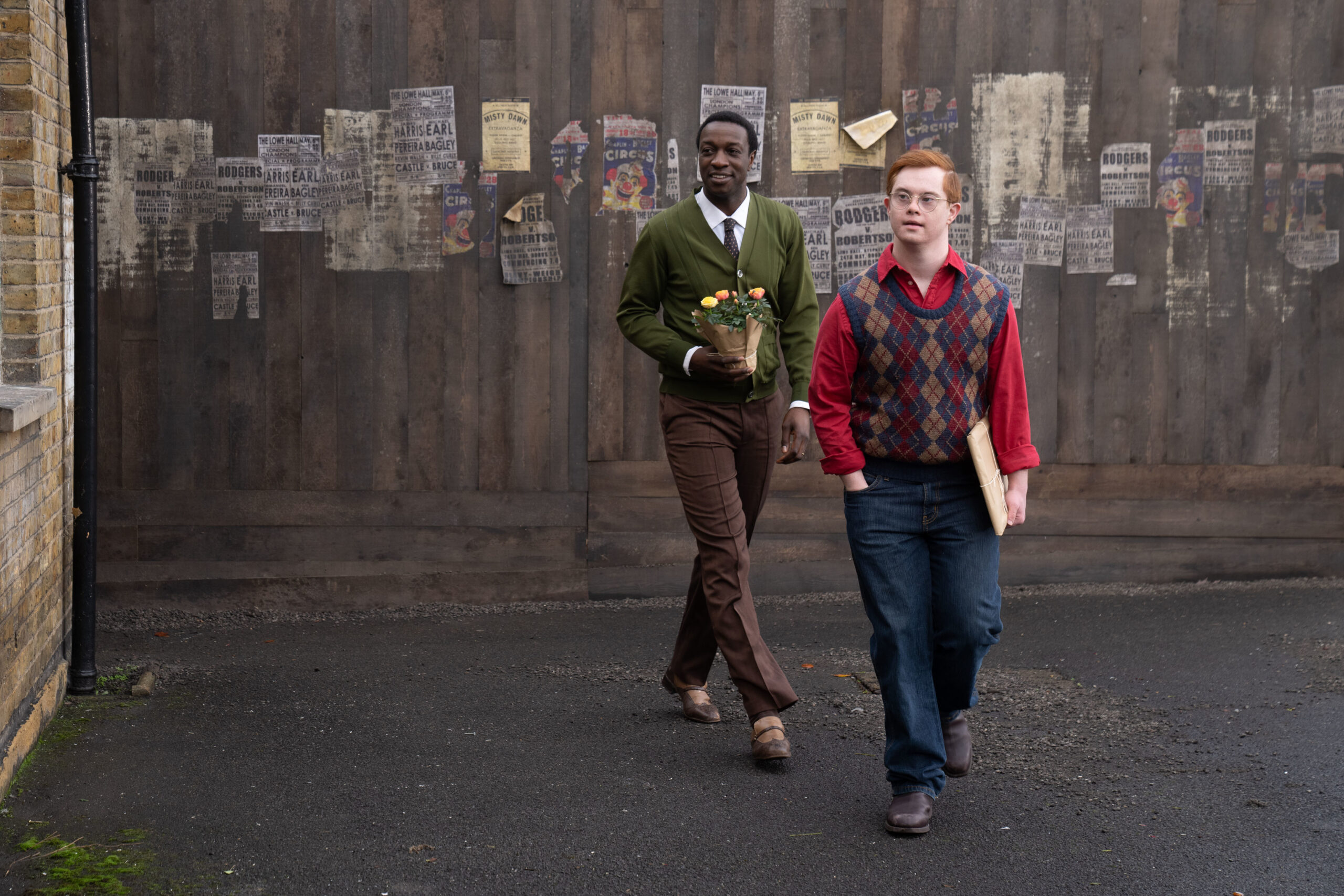 Reggie walks with Cyril in Call the Midwife episode 4