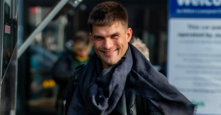 Aljaz Skorjanec smiling while out for Strictly rehearsals