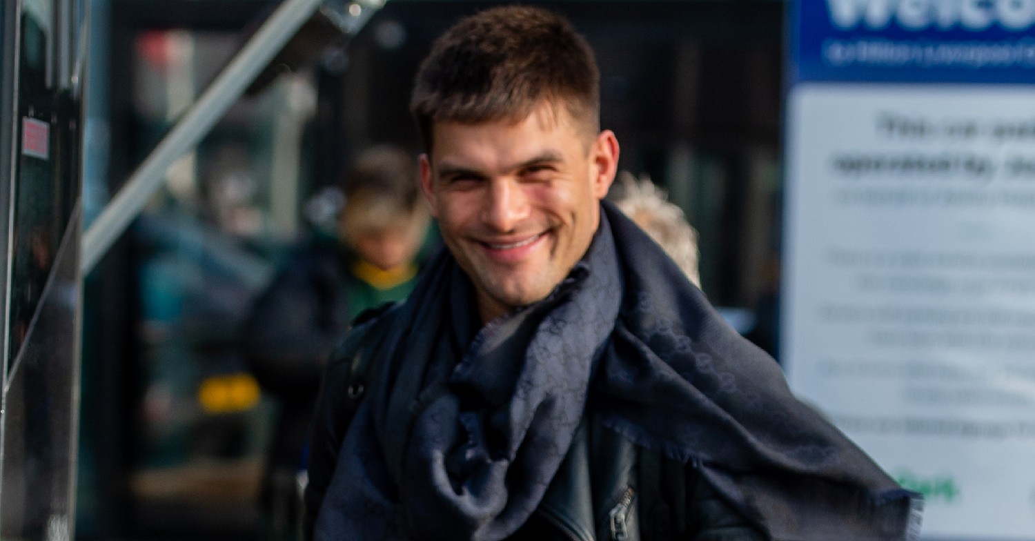 Aljaz Skorjanec smiling while out for Strictly rehearsals
