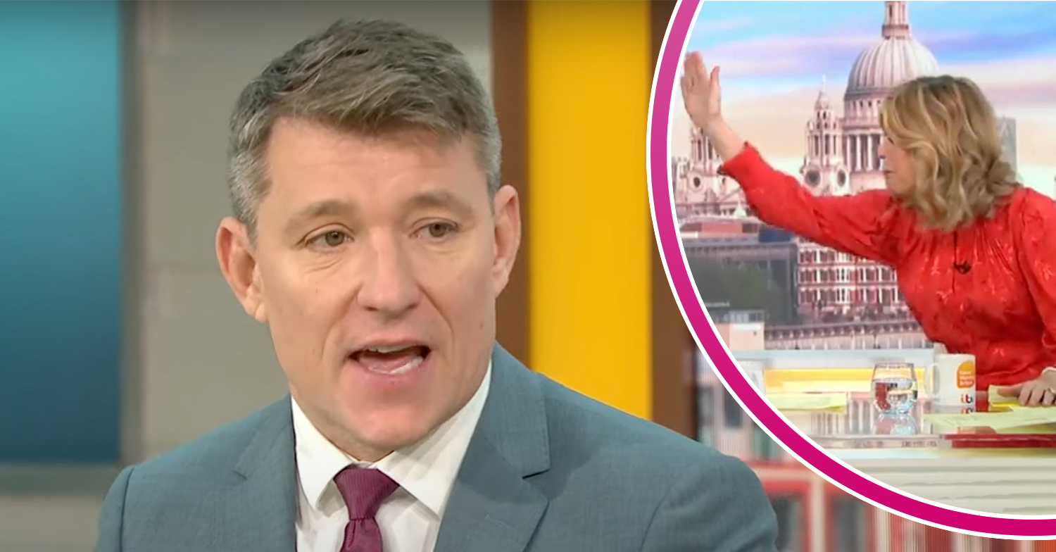 GMB presenter Kate Garraway whacks Ben Shephard on the back