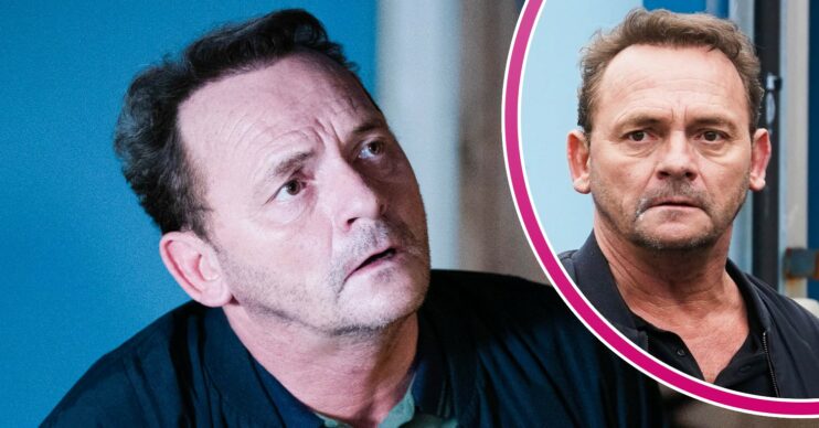 Billy looking worried and shocked in EastEnders