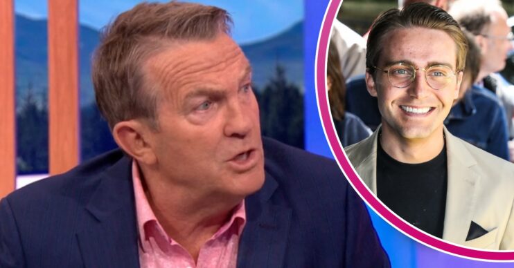 Bradley Walsh on The One Show and son Barney smiling at TRIC Awards