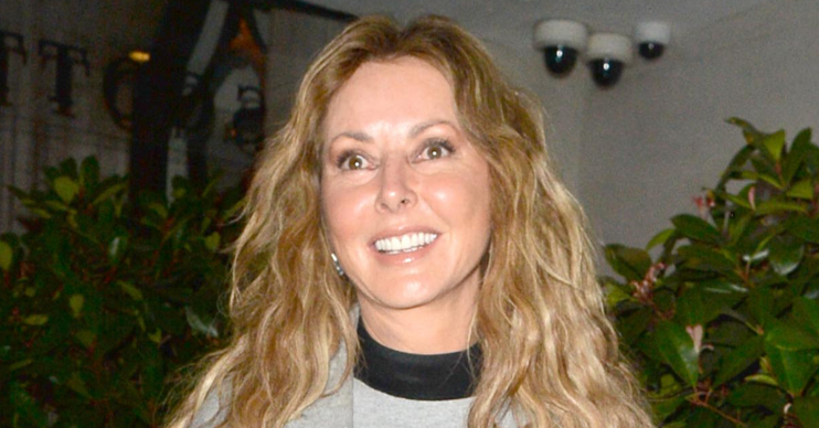 Carol Vorderman smiling on a night out