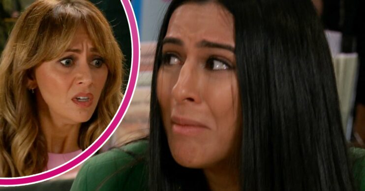 Coronation Street: Maria looks shocked as Alya is stabbed