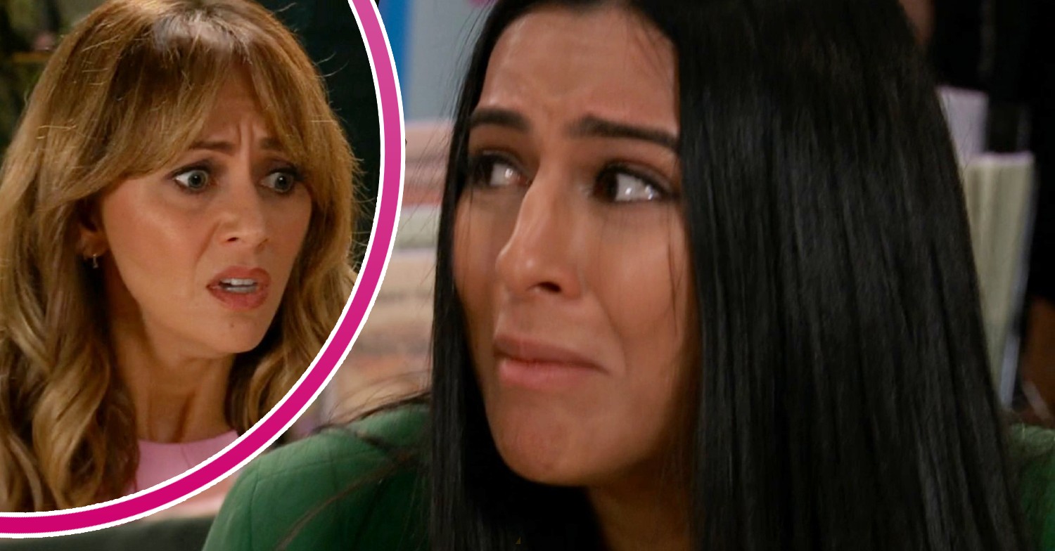 Coronation Street: Maria looks shocked as Alya is stabbed