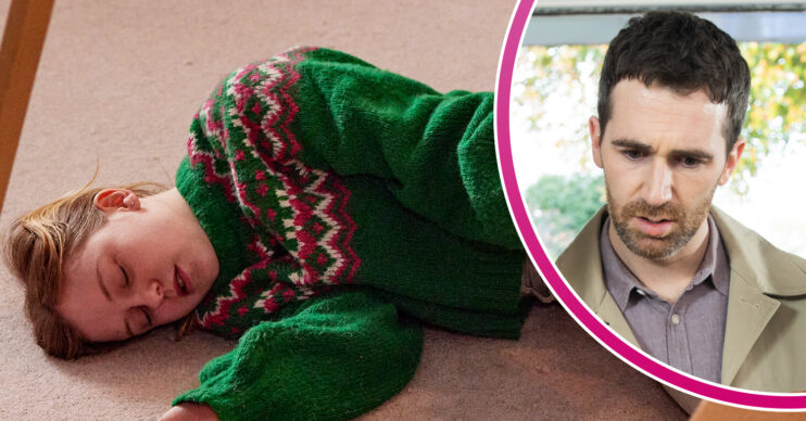 Coronation Street's Summer is unconscious on the floor and, in a bubble, Mike is looking shocked