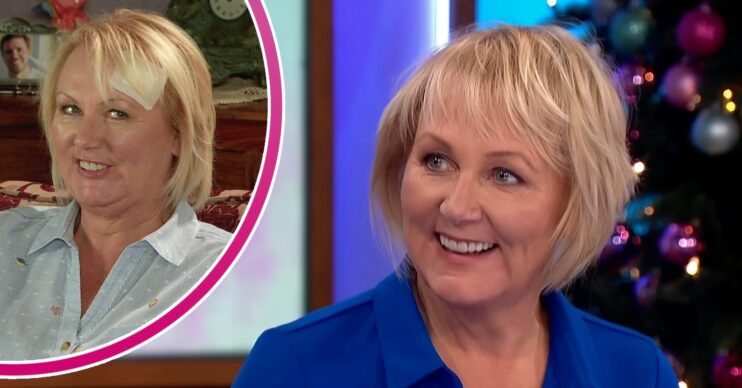Coronation Street star Sue Cleaver smiles on Loose Women and as Eileen Grimshaw in bubble