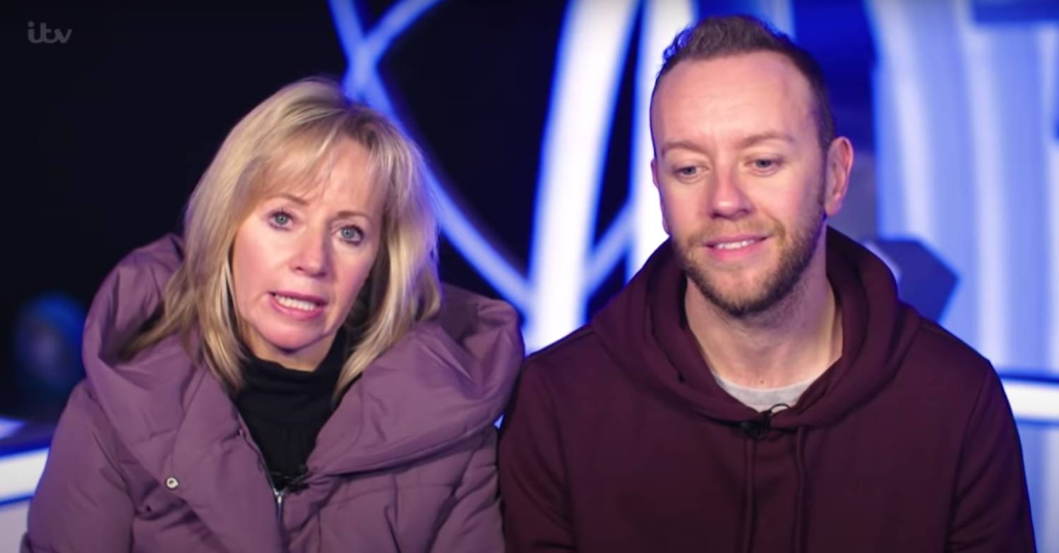 Karen Barber speaks to the camera on Dancing On Ice