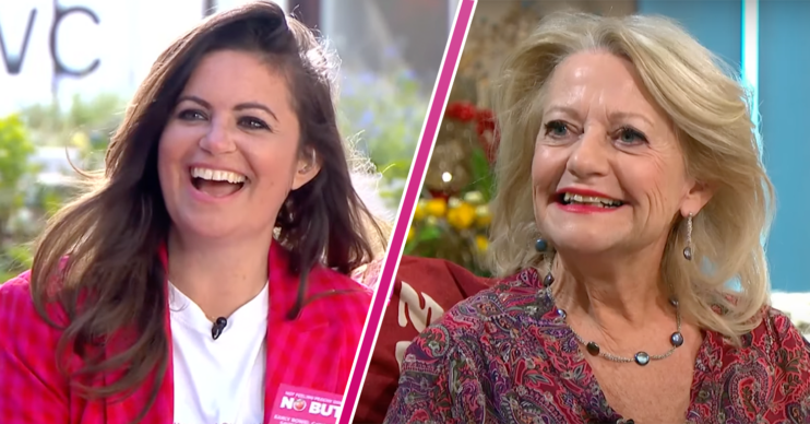 Dame Deborah James and her mum smiling on Lorraine