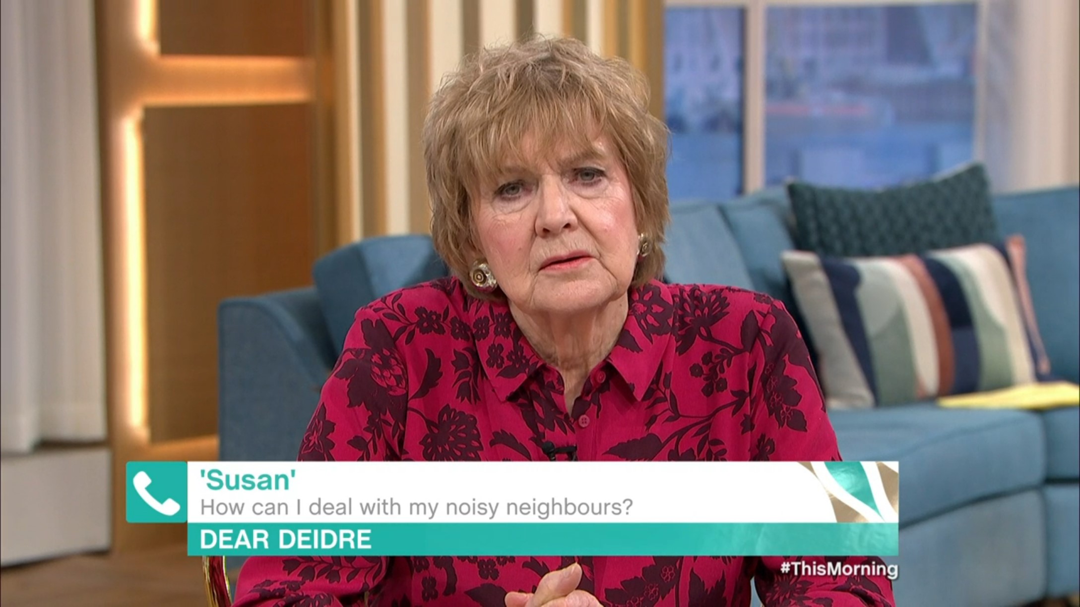 Deidre Sanders talks to sad caller on This Morning