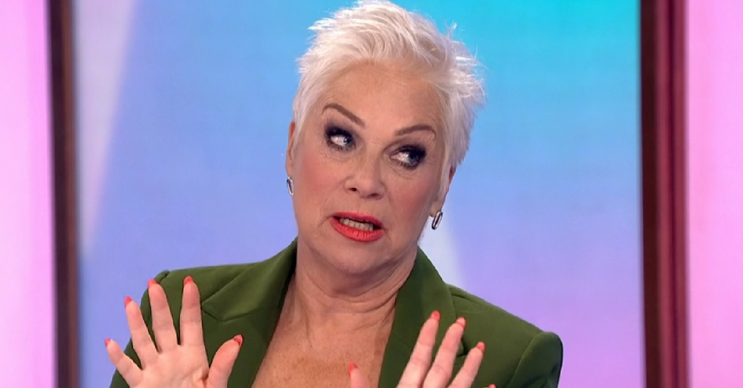 Denise Welch explaining her point on Loose Women today