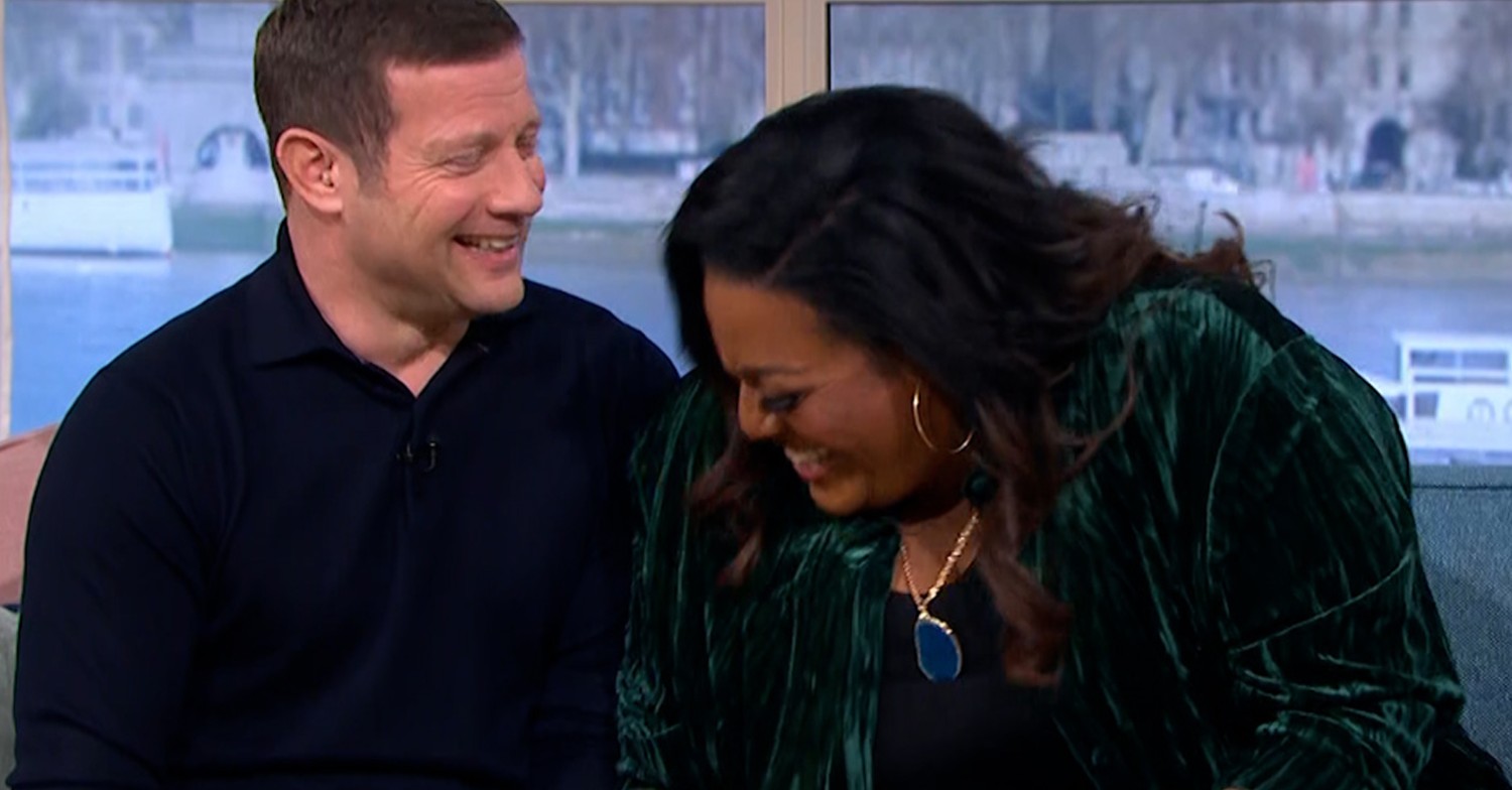 Dermot O'Leary and Alison Hammond laughing on This Morning