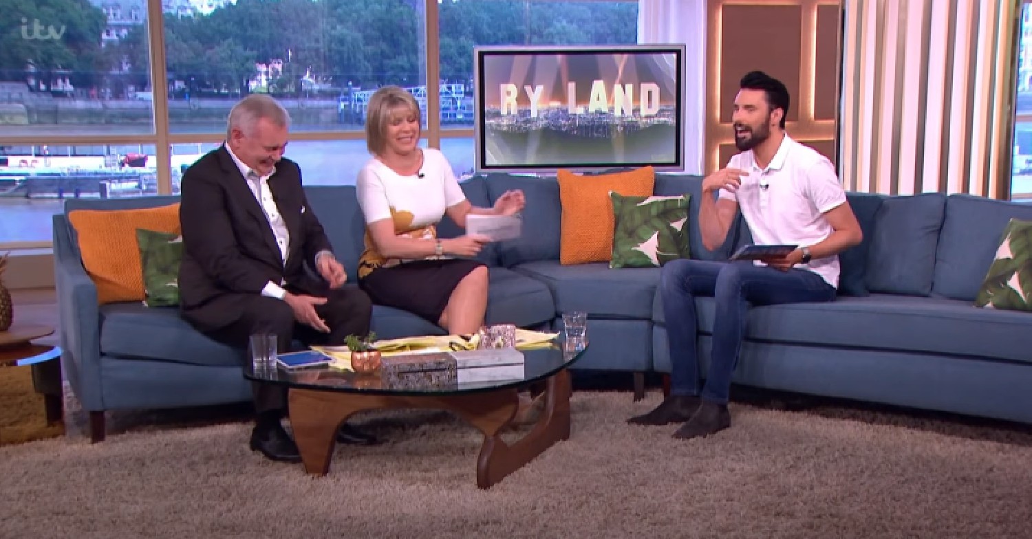 Eamonn Holmes and Ruth Langsford with Rylan on This Morning