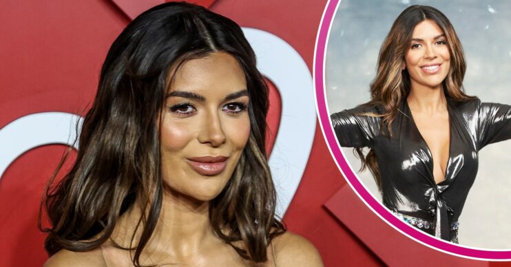 Ekin-Su smiling at event and on Dancing On Ice 2023