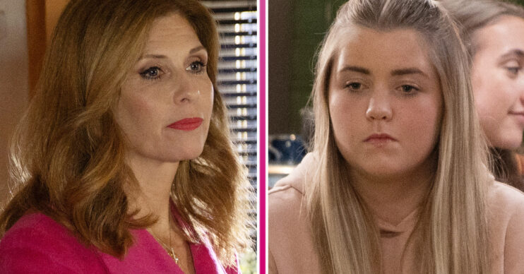 Emmerdale's Bernice is looking hurt and Cathy is upset