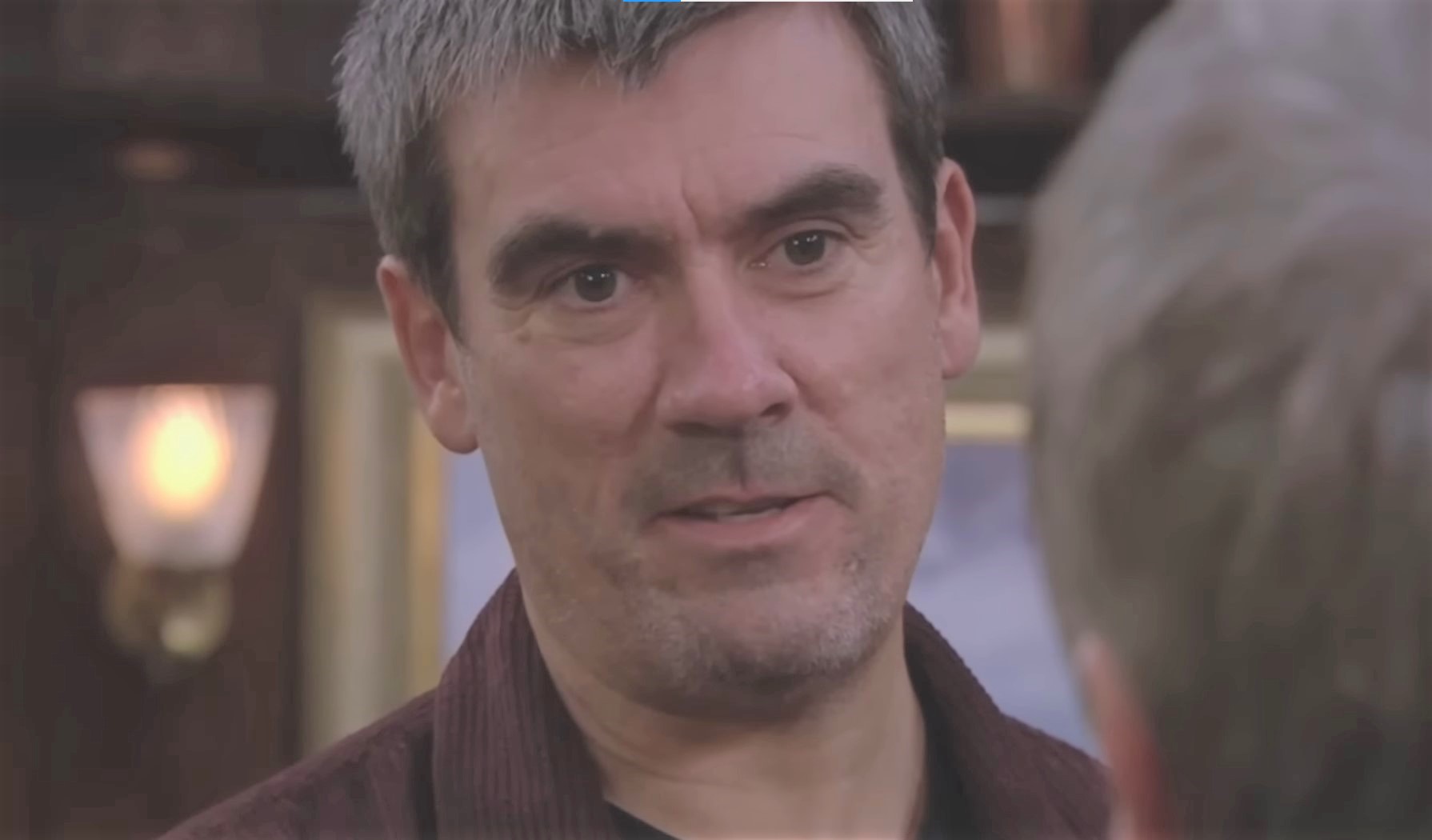 Cain Dingle looks meanacingly at his brother