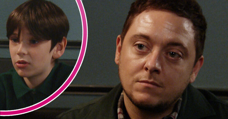 Emmerdale's Matty is looking guilty and, in a bubble, Kyle is worried