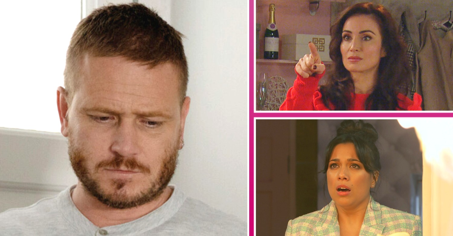 Emmerdale spoilers: David, Leyla and Priya threeway split pic