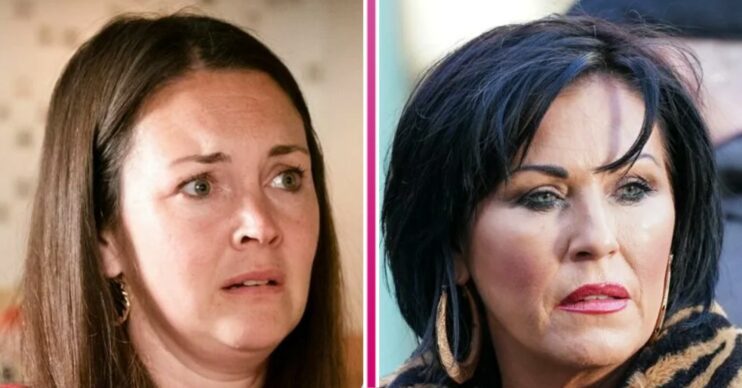 EastEnders: Slaters' house comp image - Stacey and Kat