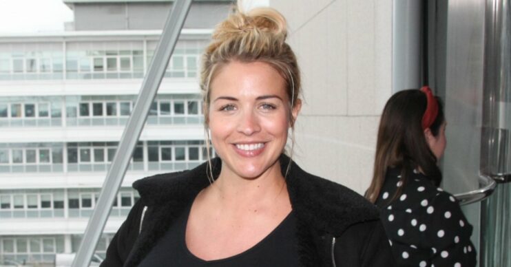 Gemma Atkinson smiling at event