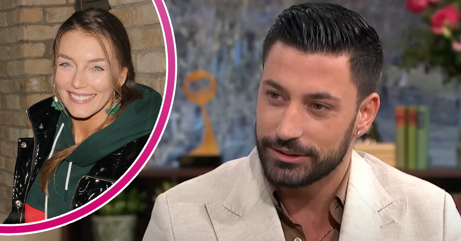 Jowita Przystał smiling and Giovanni Pernice on This Morning