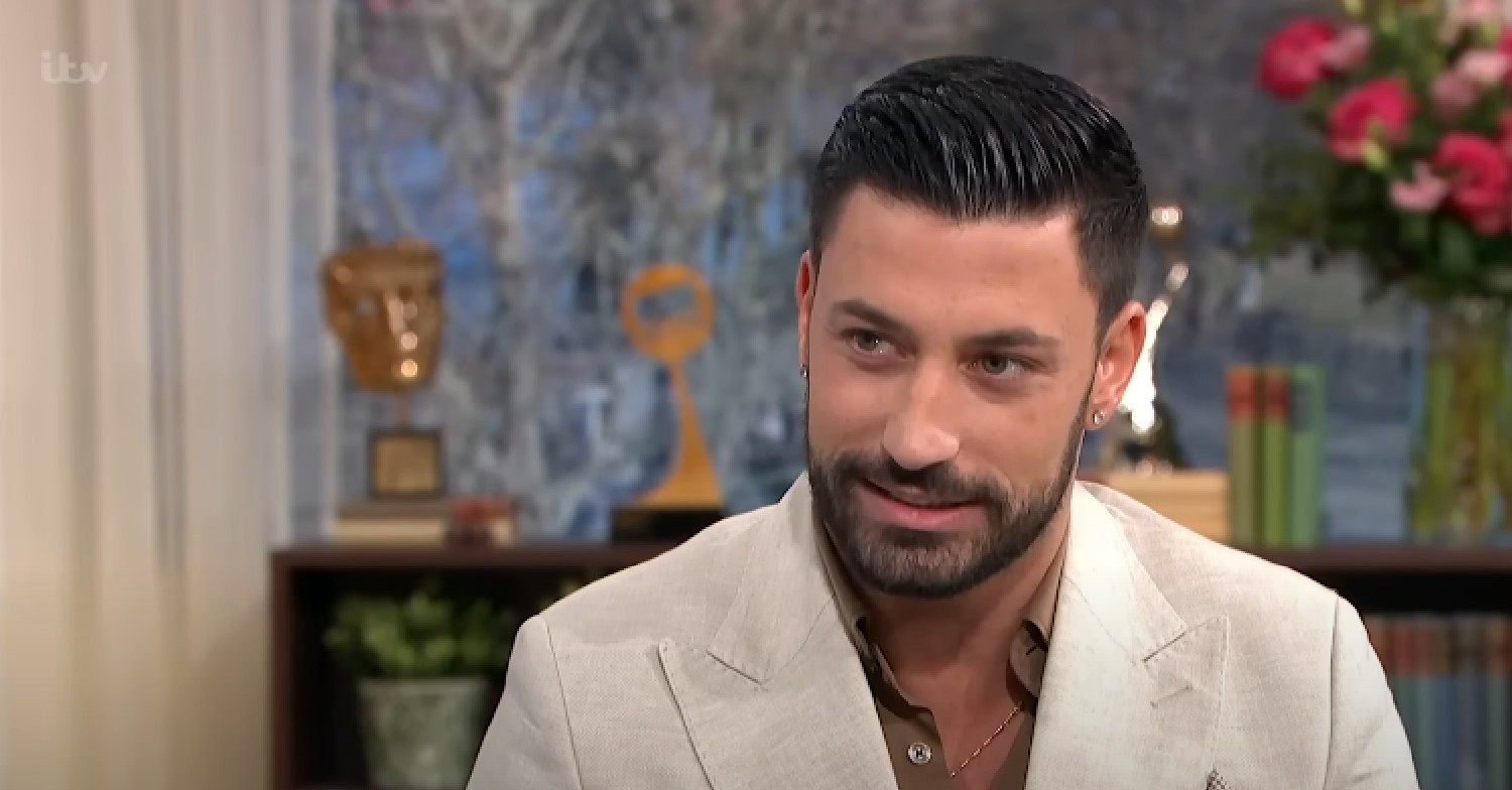 Giovanni Pernice smirking on This Morning