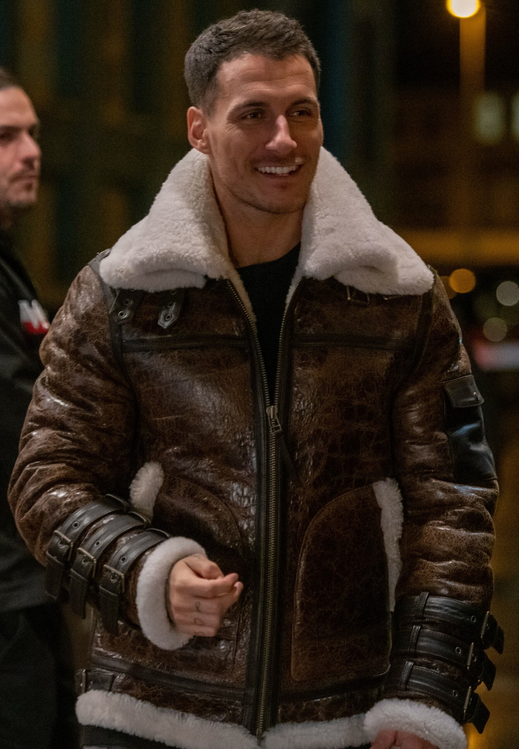 Strictly star Gorka Marquez smiling while out in Blackpool