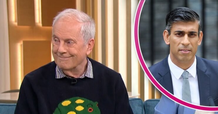 Gyles Brandreth on This Morning today, with Rishi Sunak