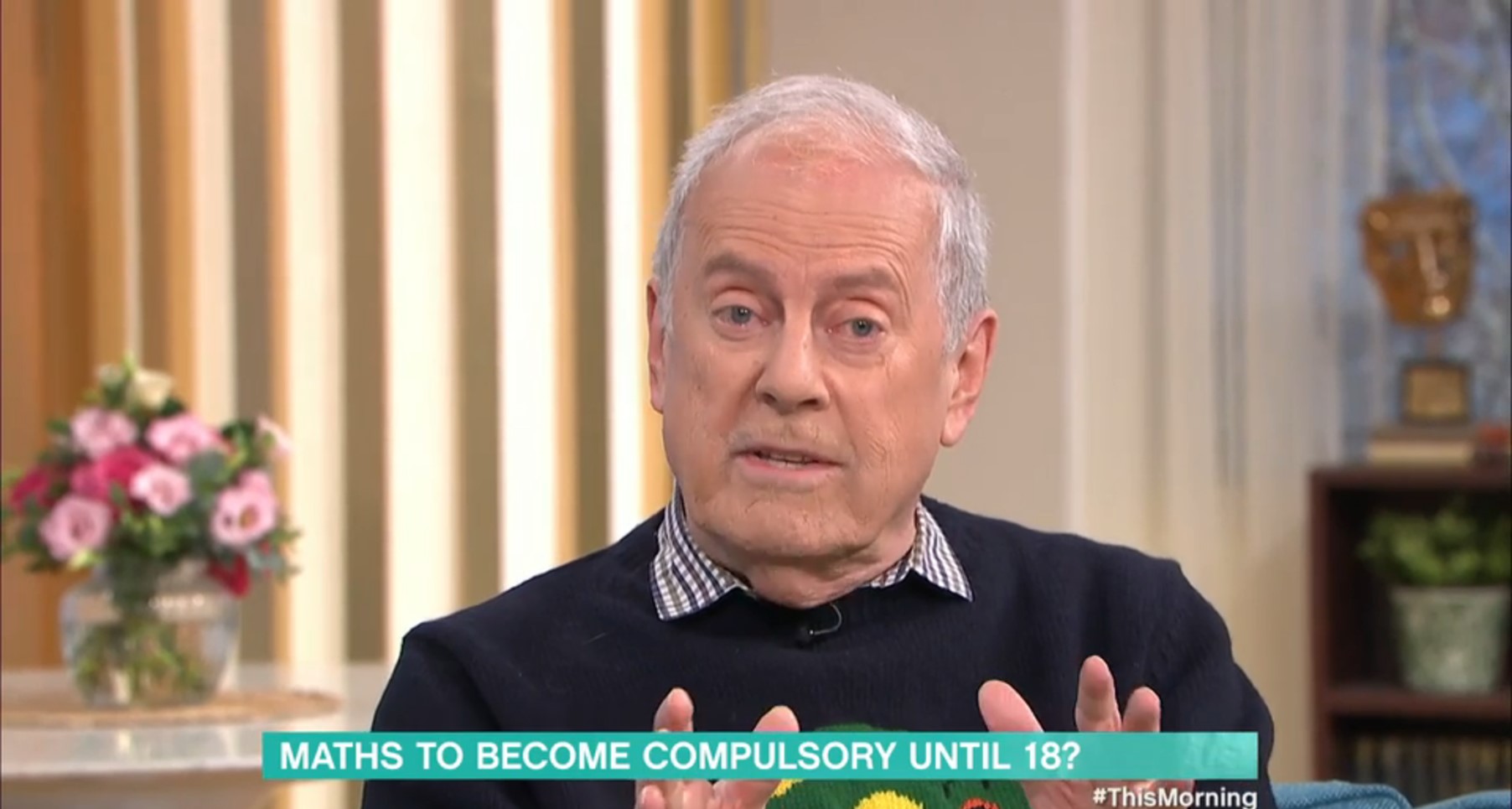 Gyles Brandreth talks about the NHS on This Morning today
