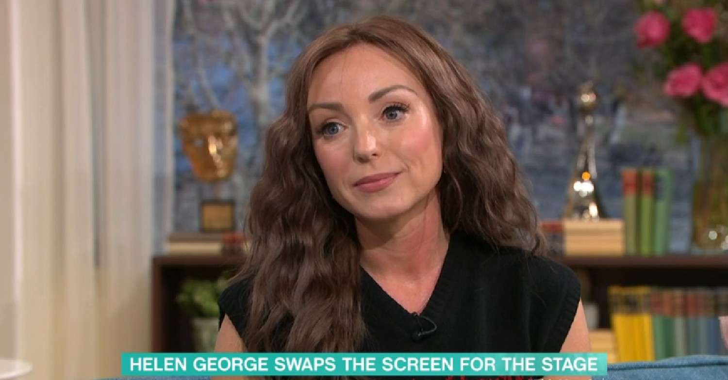 Helen George smiling on This Morning today
