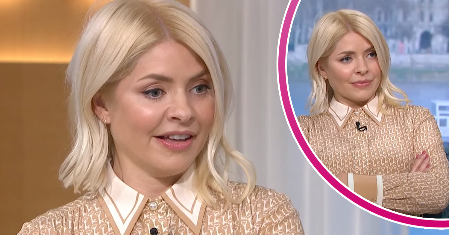 Holly Willoughby looking nervous on This Morning
